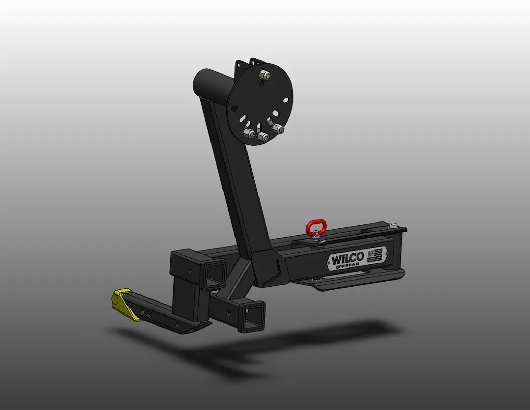 UHG33187-H – WILCO OFFROA Spare Tire Carrier, 2 Inch Receiver Hitch Mount Holds Up To 35 Inch Tire Black Universal Wi...